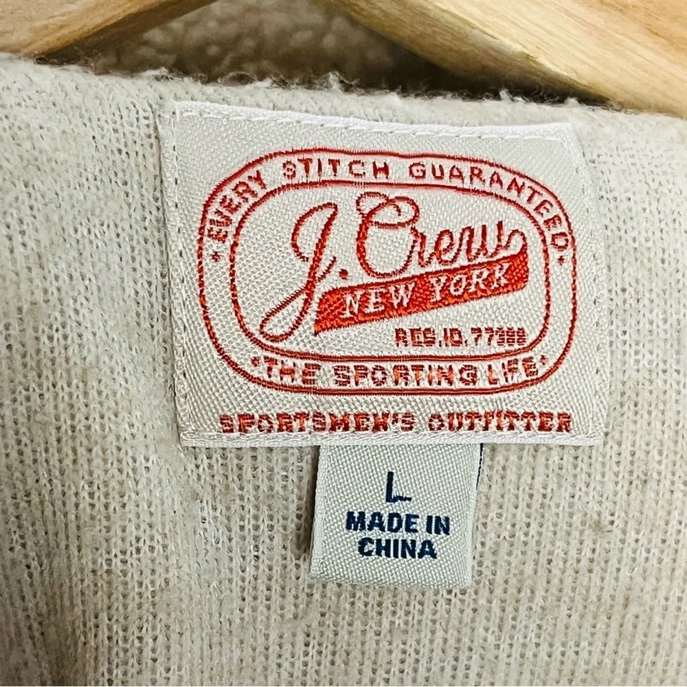 J. Crew Sherpa 1/4 Zip Pullover Sweater Large